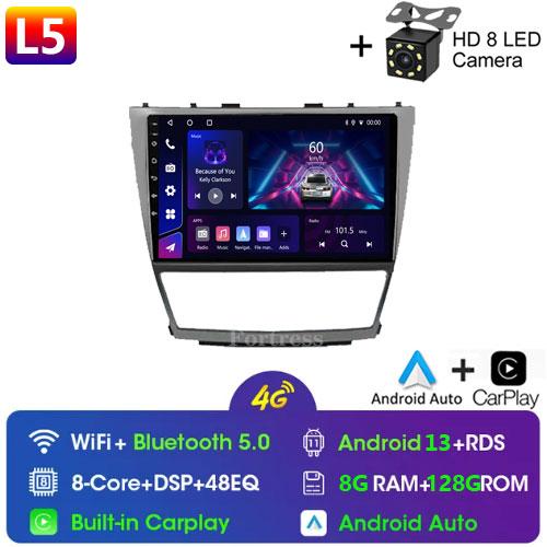 8 CORE Car Radio 2 Din Android 13 For Toyota Camry 40 2007-2011 Autoradio Multimedia Blu-ray IPS Screen Navigation GPS Carplay