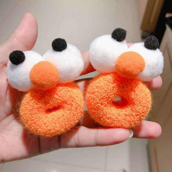 2 szt. Damskie słodkie gumki do włosów z kreskówkowymi dużymi oczami, grube, o wysokiej elastyczności, antypoślizgowe, antypoślizgowe, cukierkowe, kolorowe, kucyk, gumki do włosów, pierścienie do włosów