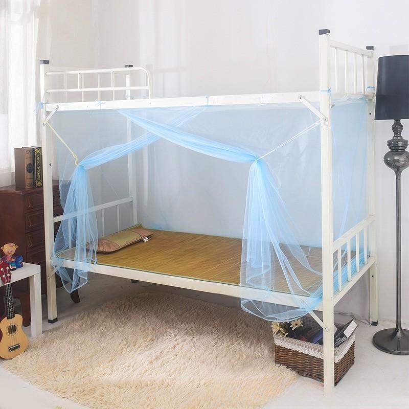 Dorm Room Mosquito Net With Single Door For Student Beds Polyester Fabric No Frame