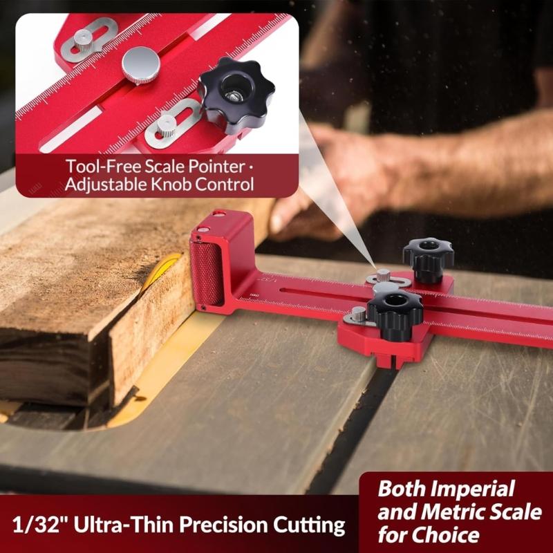Double Bearing Guided Woodworking Jig Thin Rips Jig For Band Sawer Planers With Quick Locking Fence System