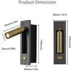 LED Bedroom Lamp Headboard Wall Light Sconce, Bedside Reading Light Recessed Push Switch Wall Lamps, Hotel Bed Side Decorative Wall Sconces