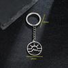 Stainless Steel Cartoon Sunrise Seaside Keychain Pendant