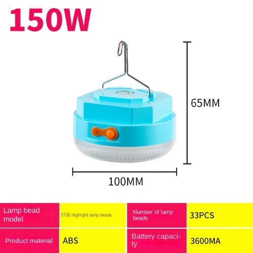 Solar Outdoor Tent Camping Light Charging Emergency Light Portable High Brightness LED Night Market Stall Lighting