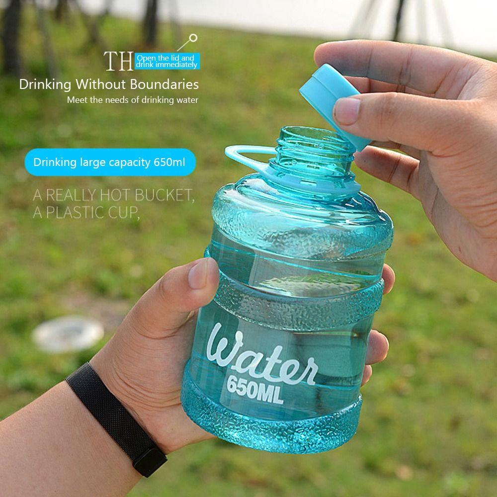 Coffee Mug 650ml Bucket Cup Drop Resistant Large Capacity Plastic Cup Leak-proof Portable Water Cup Outdoor Sport
