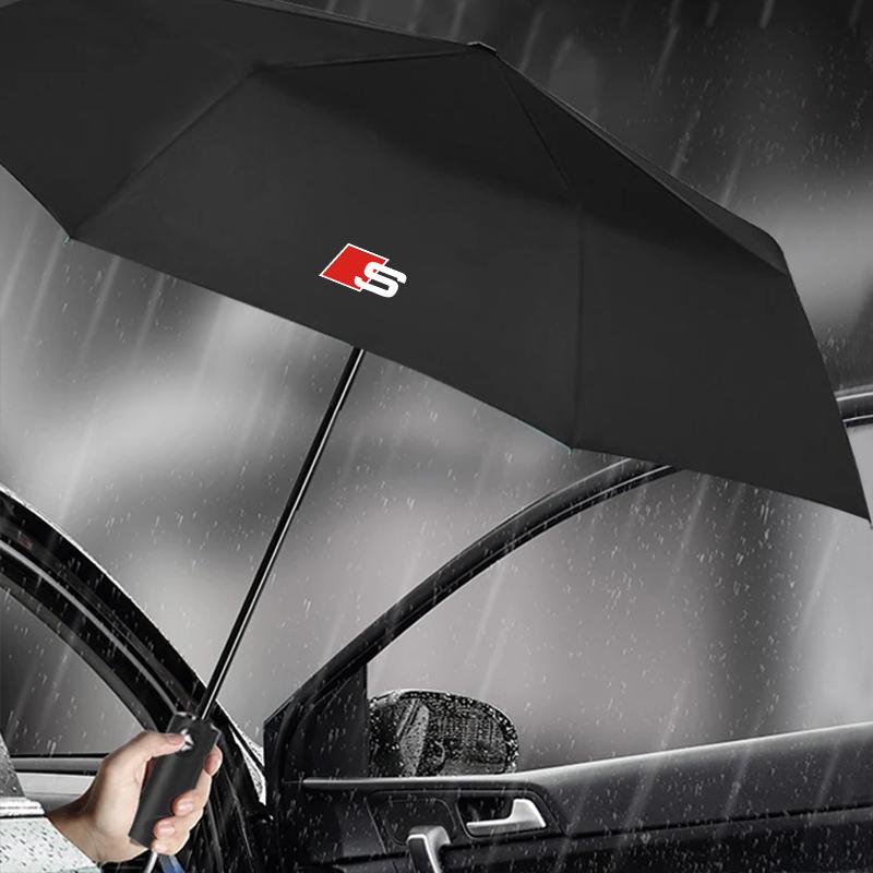 Car Fully Automatic Compact Folding Custom Umbrella Car Accessories for Audi C5 C6 C7 A4 B6 B8 B7 A6 A3 A5 Q3 Q5 Q7 8P  S3 S5 S1 S4 S2 RS3 RS4 RS5 RS6