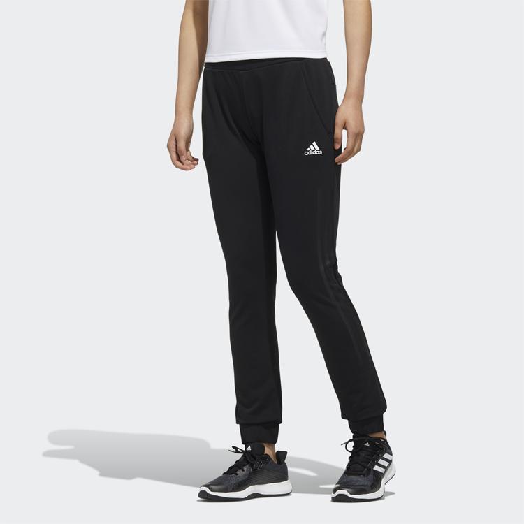 Adidas Pt Ft 3S Logo Slim Fit Jogger Pants Women Bottoms Black FM9253