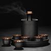 Household Japanese-style Shochu Pot Black Pottery Sake Ceramic Small Wine Cup Wine Dispenser White Wine Glass Warm Wine Wine Set