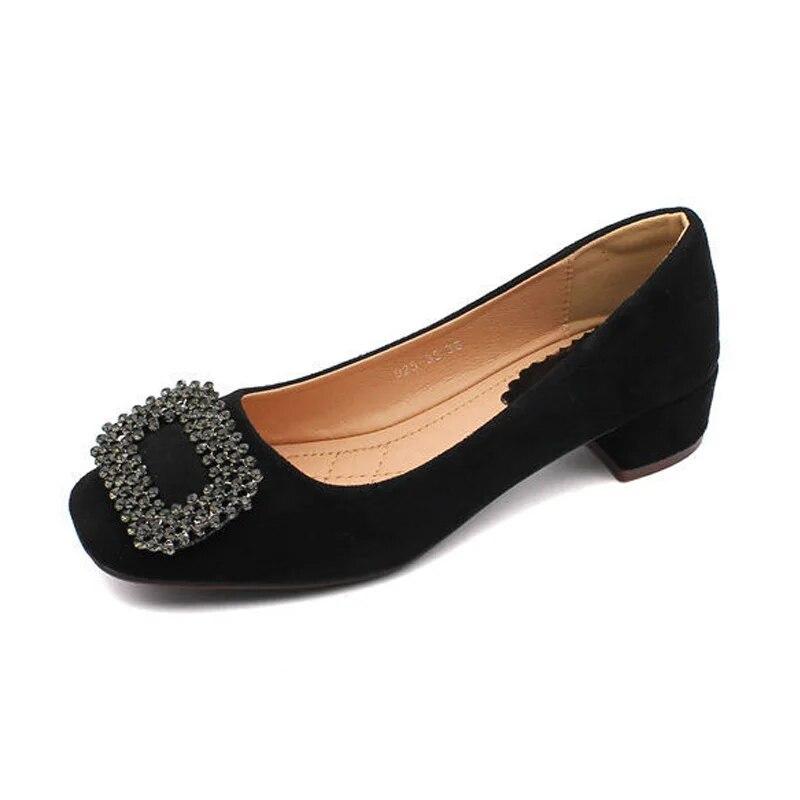 Módne spoločenské lodičky pre dámy, dámske lodičky značky, dámske párty topánky, elegantné nízke podpätky 3 cm, čierne, ružové, nadmerná veľkosť 42