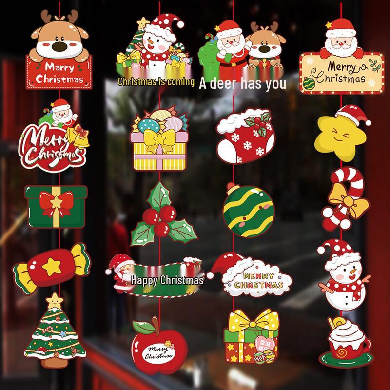 Christmas Cartoon Paper Hanging Decorations