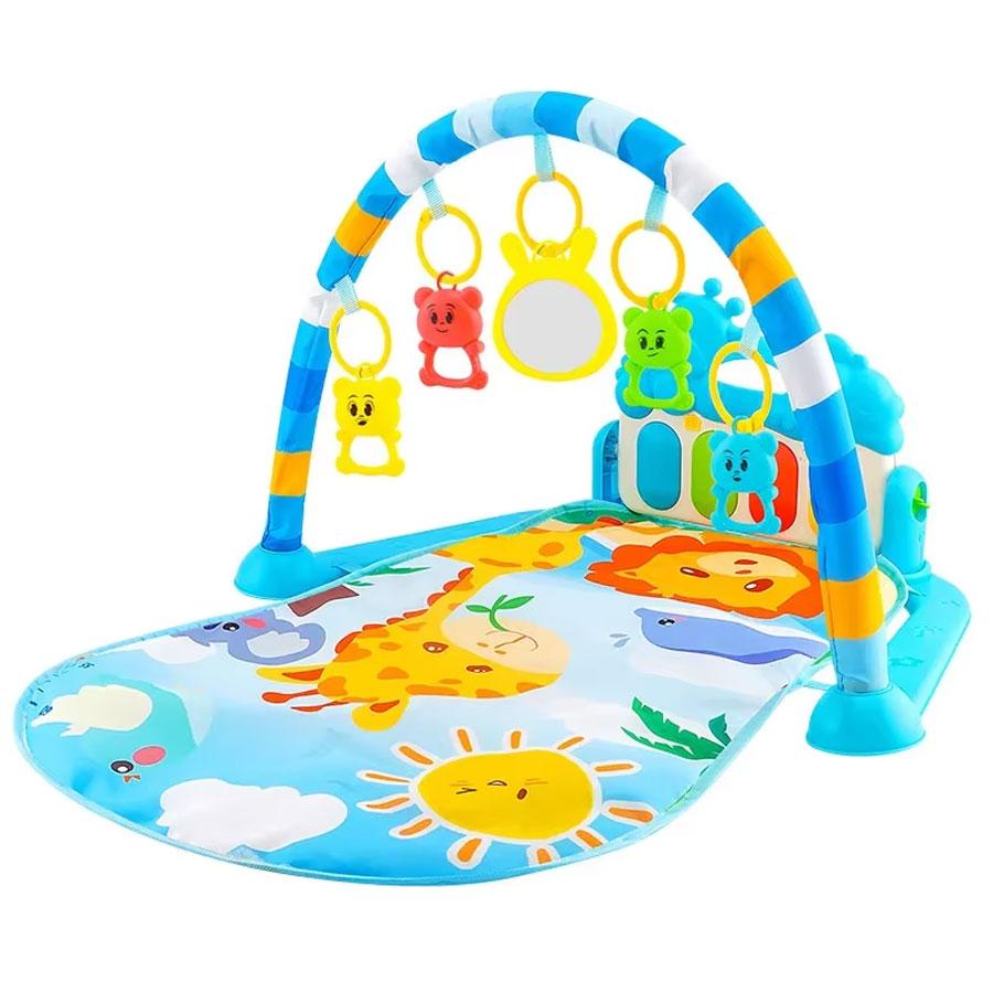 

Baby Music Rack Play Mat Kids Piano Keyboard Carpet Gym Crawling Activity Baby Rug Early Educational Toy for Infant Gift синий