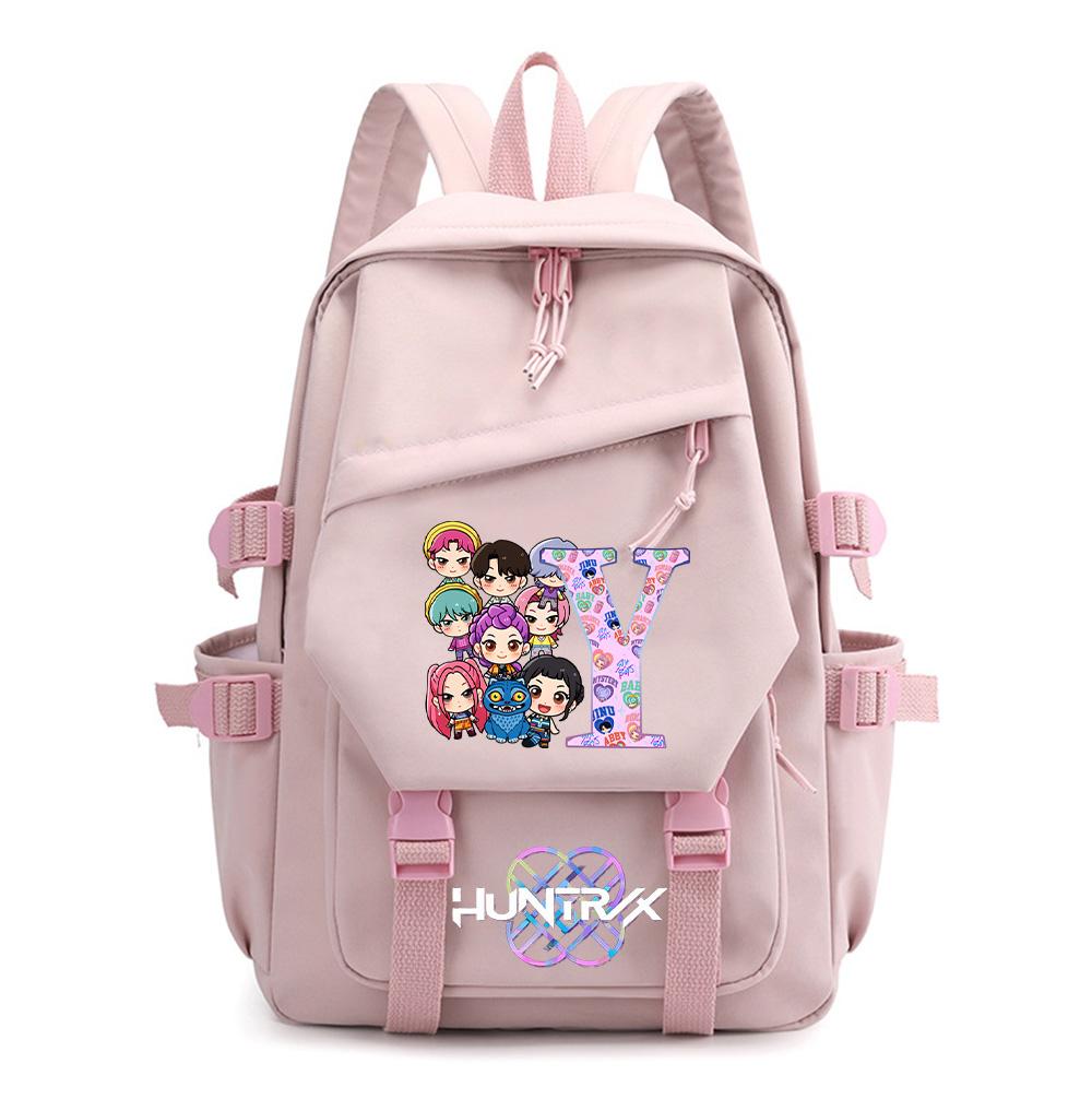 26 English Letter Kpop Demon Hunters Printed Backpack for Teenager Boy Gril Schoolbag Children Student Bookback Women Travel Bag Kid Gift Rucksak