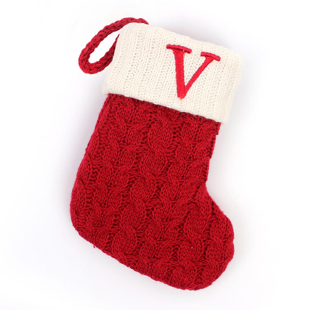 High Quality Exquisite Christmas Socks Candy Bags Letters Christmas Tree Ornaments Decorations Party Supplies