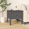 Day and Night - Day and Night Solid Gray Pine Wood Side Table 50x50x49 Cm