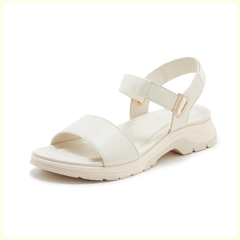 2026 Summer Shoes Women Sandals Summer Holiday Thick Sole Fashion Brand Ladies Sandals Non-slip Pink Black Plus Size 41