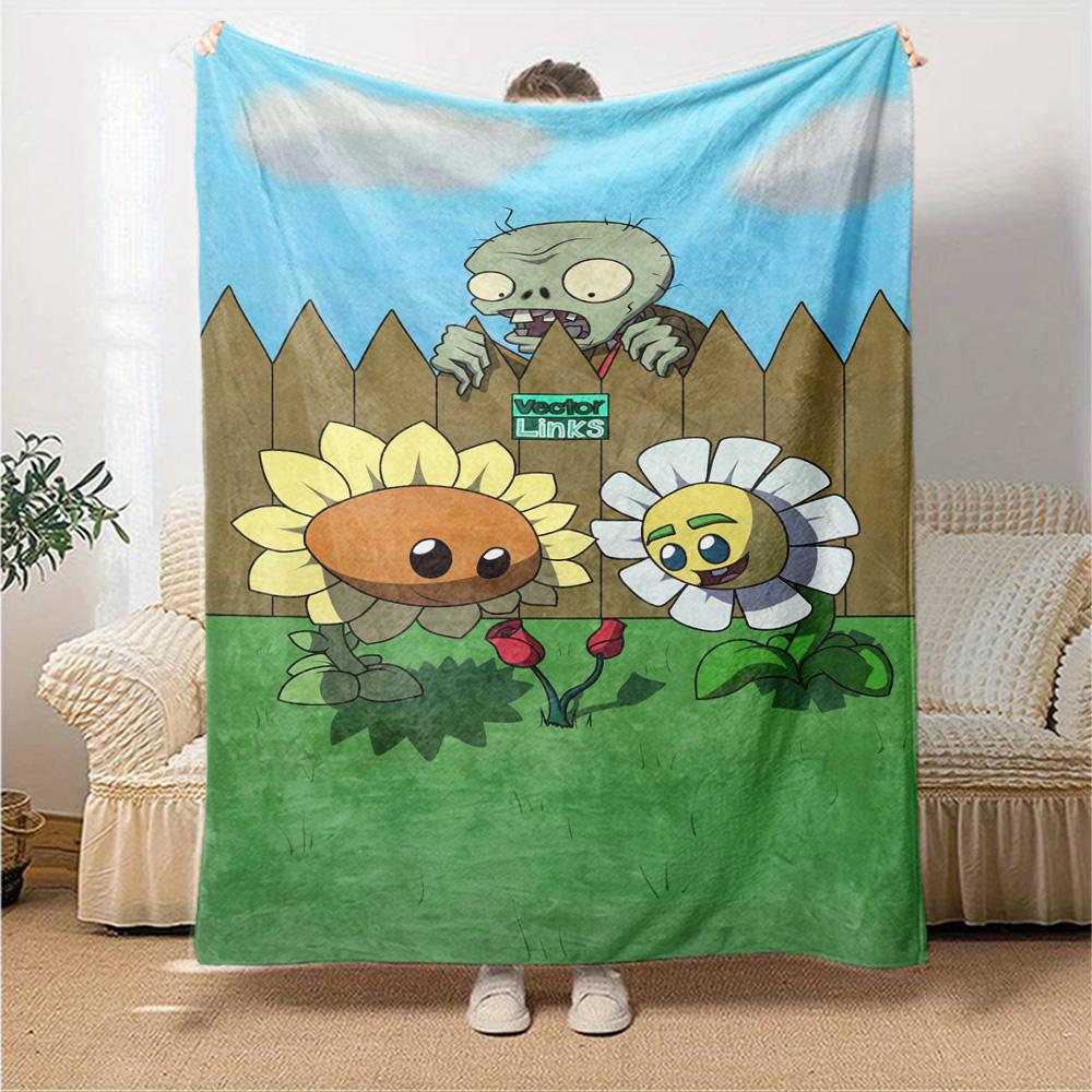 Plants Vs. Zombies Blanket Durable Comfort Great for Bedding Chair Sofa All-Season Use Digital Print Birthday Christmas Gift Blanket