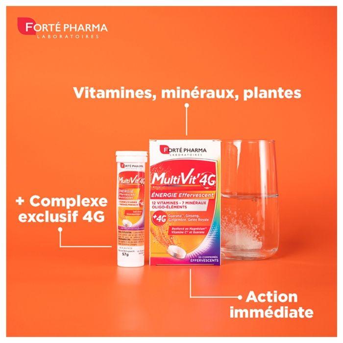 Forté pharma multivit 4 g énergie effervescent 60 comprimés