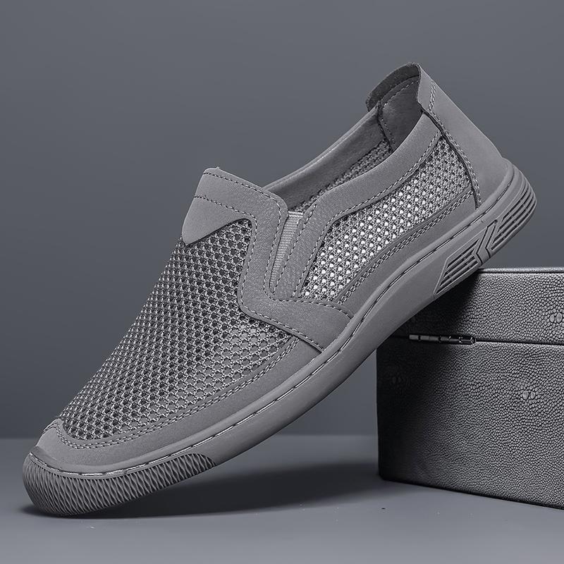 Sommer Männer Verschnaufpause Mesh Casual Schuhe Männer Müßiggänger Komfortables Fahren Schuhe Mokassins Mann Wohnungen Schuhe