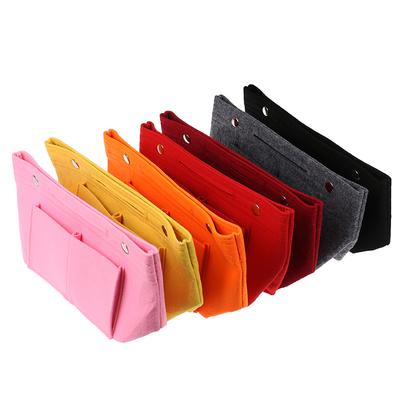 Women'S Handbag Organizer Bag Purse Insert Bag Felt Multi Pocket Tote Useful Bag