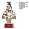 Christmas Tree Wooden Hollow Out Festival Decorative Handmade Desktop Ornaments Gift English Letter Xmas Tree New Year Decoration Party Supplies