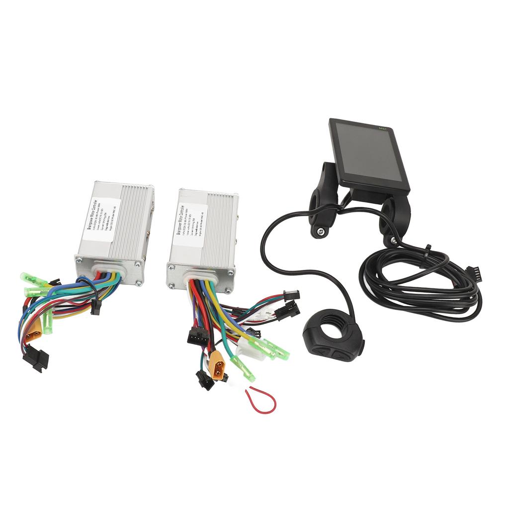 Electric Bicycle Bike Brushless Motor Controller 24V 36V 48V 500W 25A M6C LCD Display Dual Drive Controller Kit