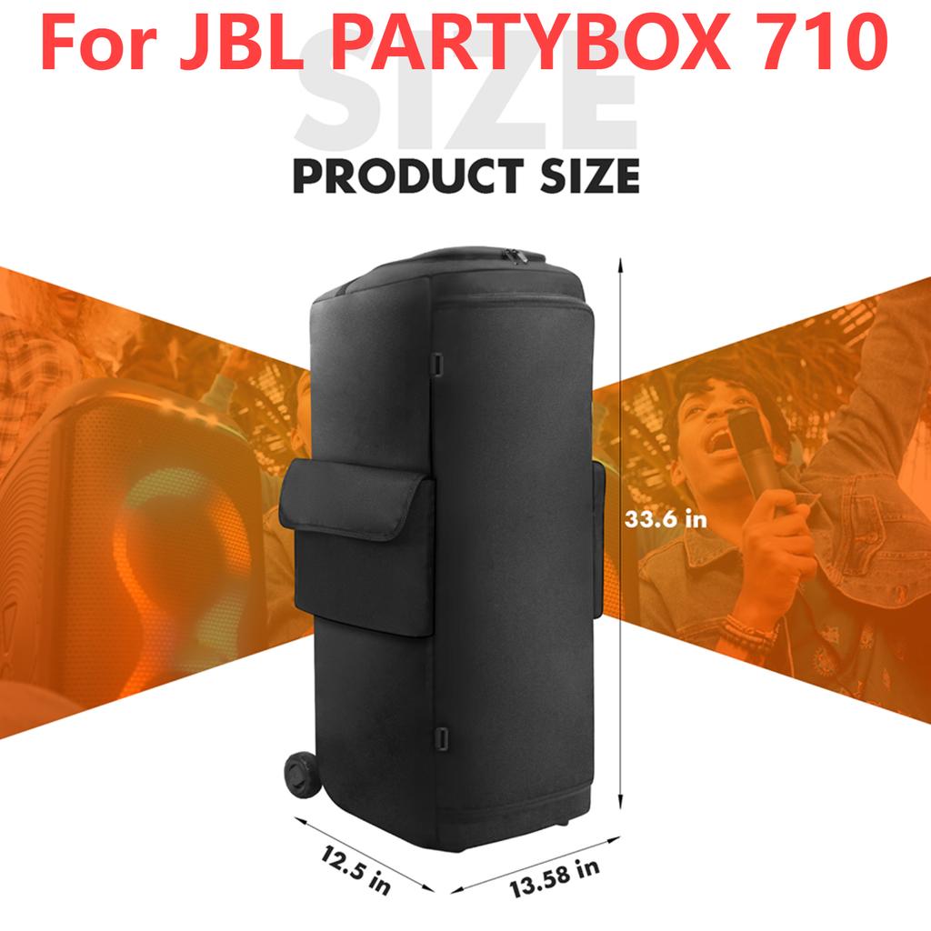 Portable Speaker Dust Case with Mic Pocket for JBL PARTYBOX 520/710/310/320/110/120 Speaker Storage Bag Party Speaker Carry Case