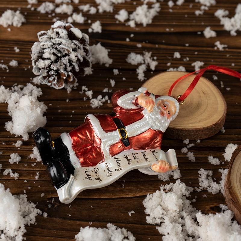 Christmas Resin Santa Claus Figurine Home Desk Scene Decoration Props Atmosphere Christmas Ornaments