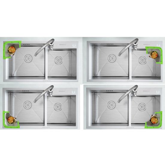 Triangel Köksfilterpåse Diskbänk Avloppskorg Förvaring Sil Organizer Rack