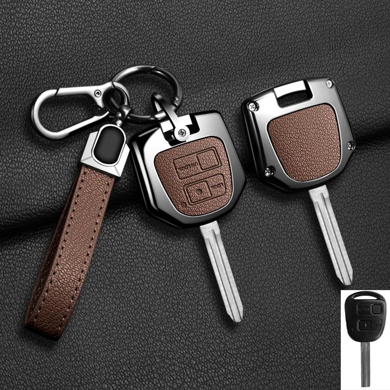 Zinc Alloy Key Case Cover Shell Fob Holder For Toyota FJ Cruiser Land 2008-2014 Yaris Echo For Lexus ES GS LS IS RX SC LX RX400h