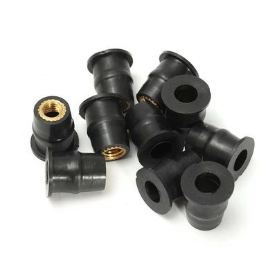Tuercas de pozo de goma M4/M5/M6, tornillos de sujeción para parabrisas de motocicleta, 4/5/6mm