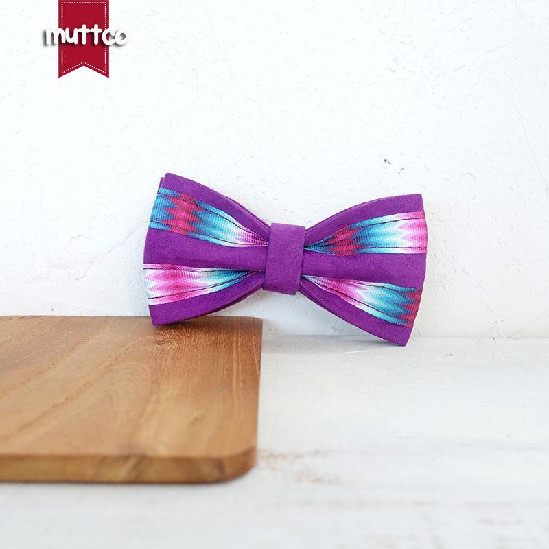 MUTTCO Creative Teddy Dog Collar Bow Tie – UBT-009 XL
