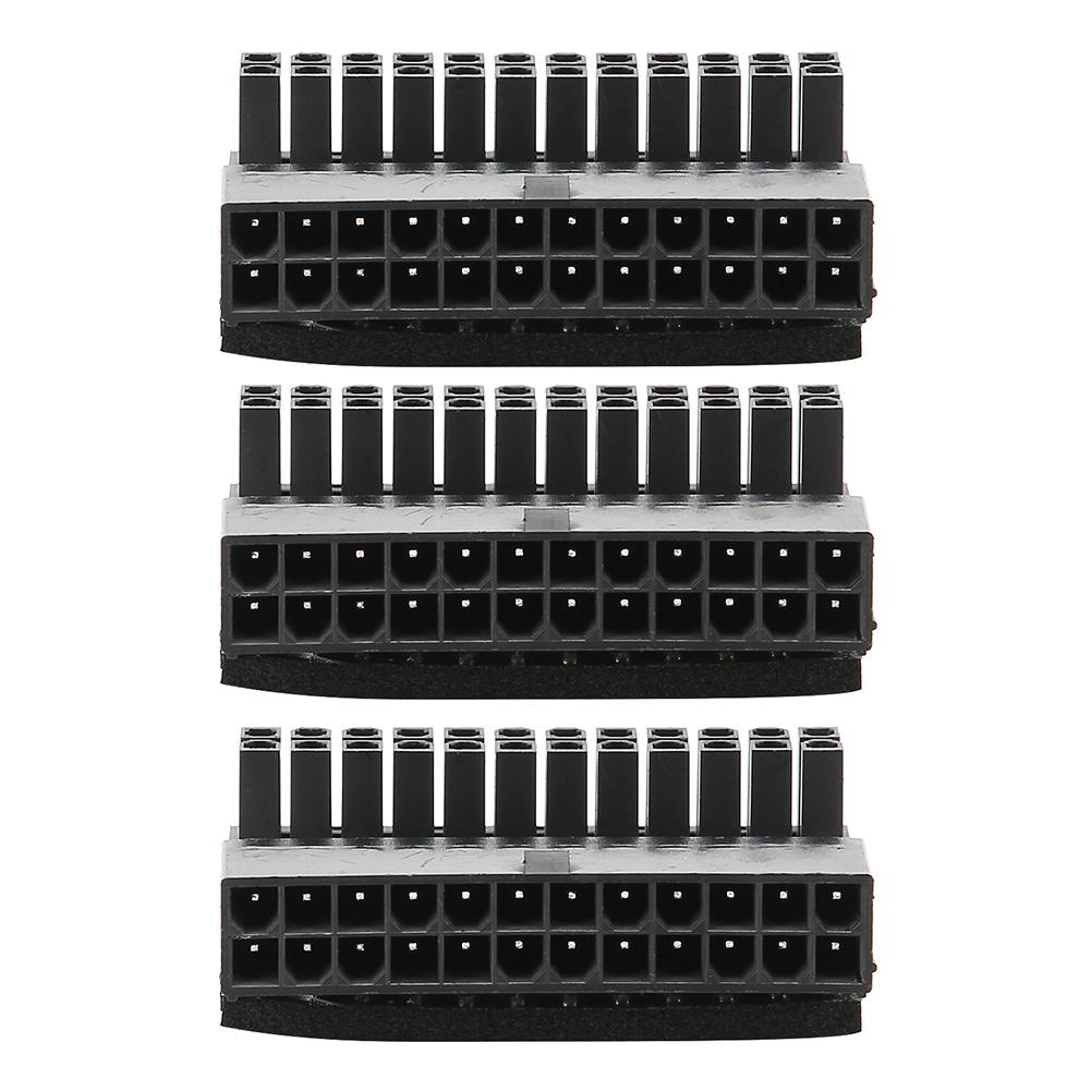 3PCS Motherboard Power Connector Adapter GMTA 24P Turn 90 Degree Joint DIY Installed Accessory