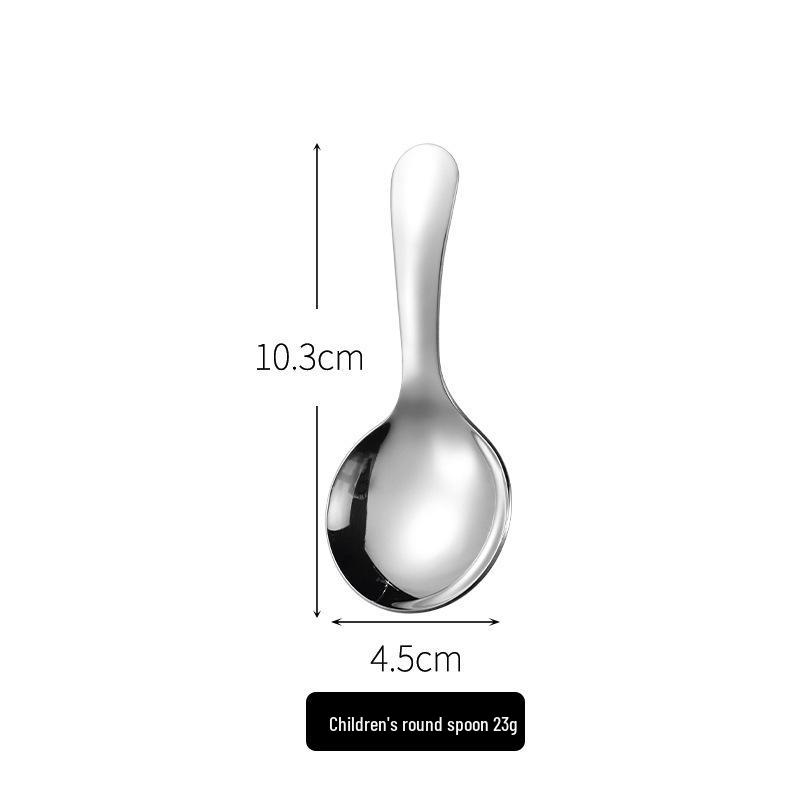 304 Stainless Steel Mini Spoon: Small Children's Ice Cream, Dessert, Short Handle Tea Spoon with Square and Pointed Heads.