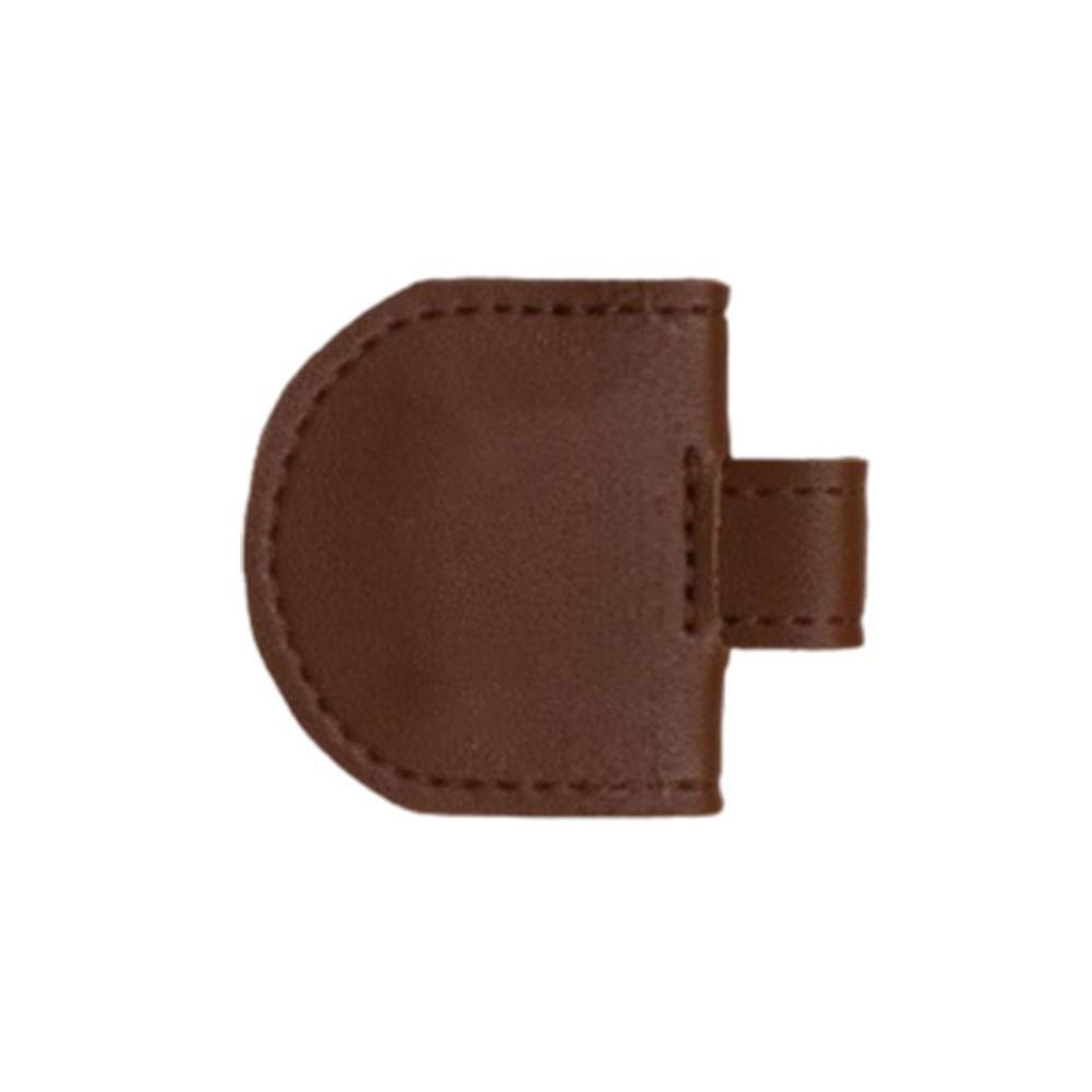 New Magnetic Pen Loop Holder PU Leather Anti-lost Pen Clip Solid Color Multi-functional Bookmark Stationery Supplies