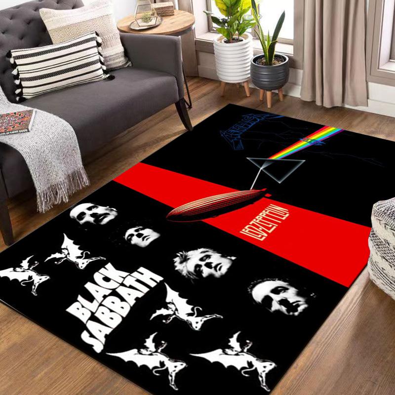 15 Size Led-Zeppelin Pattern Rug for Living Room Bathroom Mat Creative Door Mat Bedroom Home Decor Rug Decoration Maison