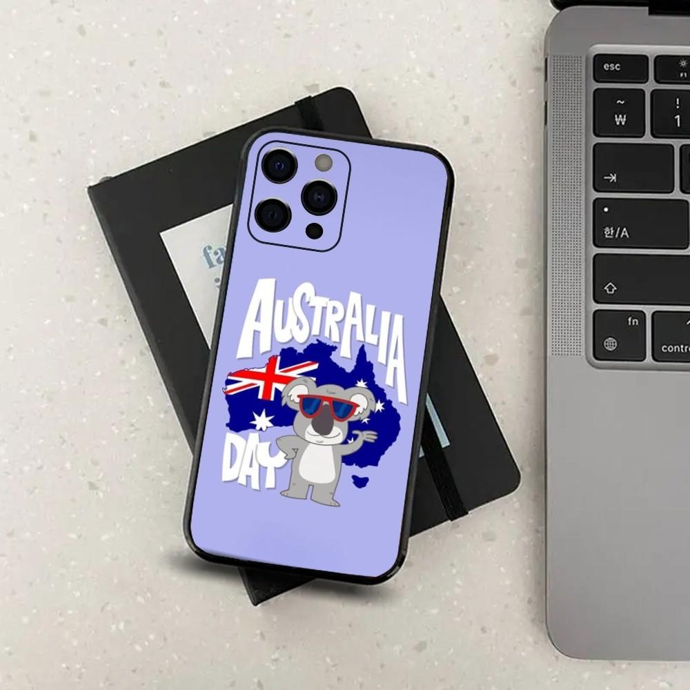 

Australia Flag map Phone Case For Apple iPhone 15,14,13,12,11,Pro,X,XS,Max,XR,Plus,Mini Soft Black Cover iPhone11