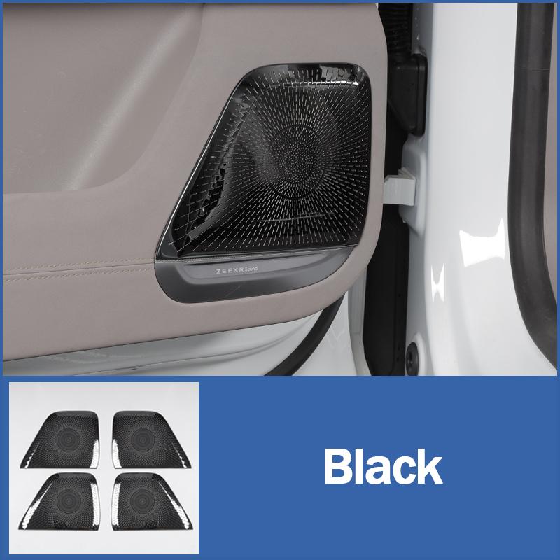 

Для ZEEKR 7X 2025+ Защитная крышка динамика двери Защита динамика двери Нержавеющая сталь Внутренняя отделка Автоаксессуары 4 шт. чёрный