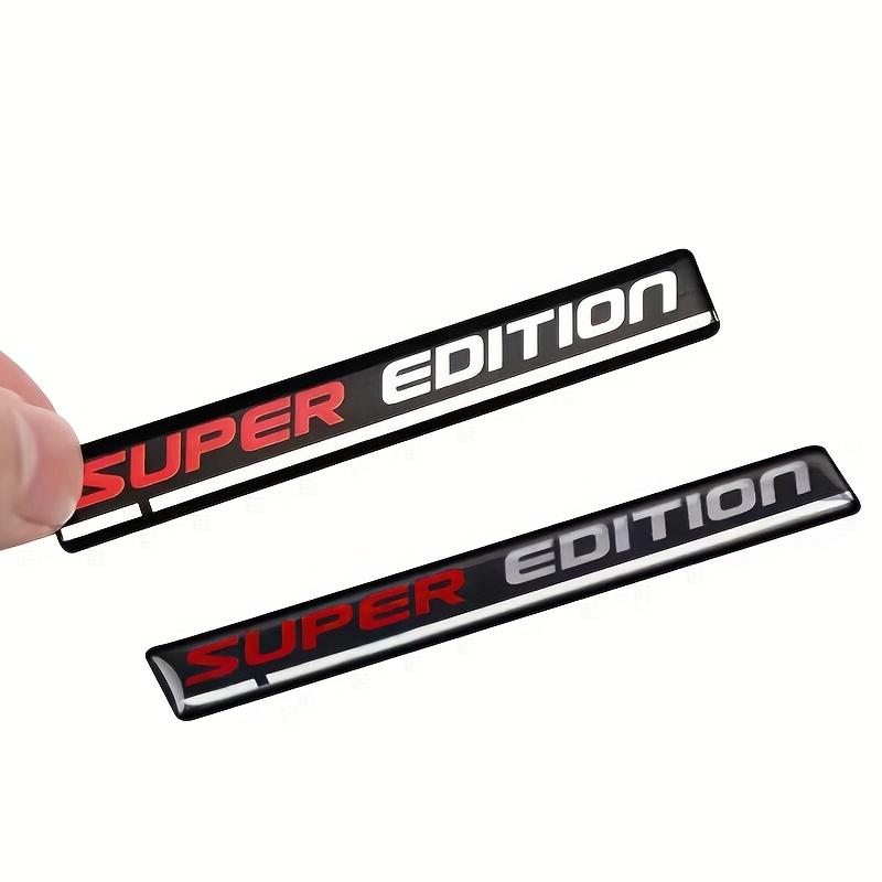 2 pezzi Super Edition Adesivo Emblema Distintivo Decalcomania Edizione Limitata per Auto Camion Sostituzione per Veicolo Universale SUV Moto Bicicletta Ac