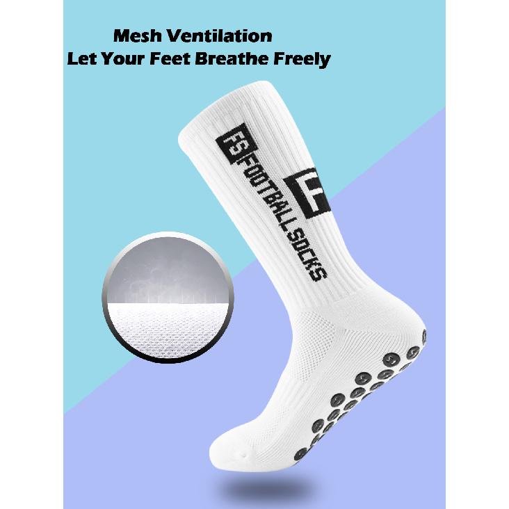 4 pairs of new FS mid tube glued football socks for sports training and competition non slip and breathable socks 4