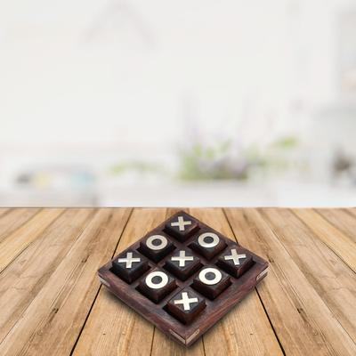 Shriji Crafts Wooden Noughts and Crosses Tic Tac Toe Pedagogical Board