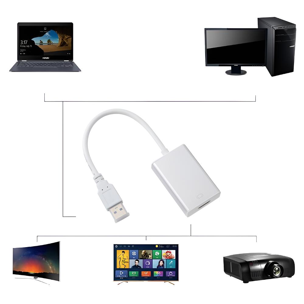 Konwerter karta graficzna z usb 3.0 na do hdmi przejściówka adapter