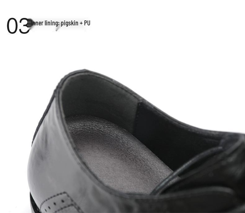 Men's Height-Increasing 8CM Formal Leather Shoes - Korean Style, Pointed Toe, Breathable, Casual, British Trend
