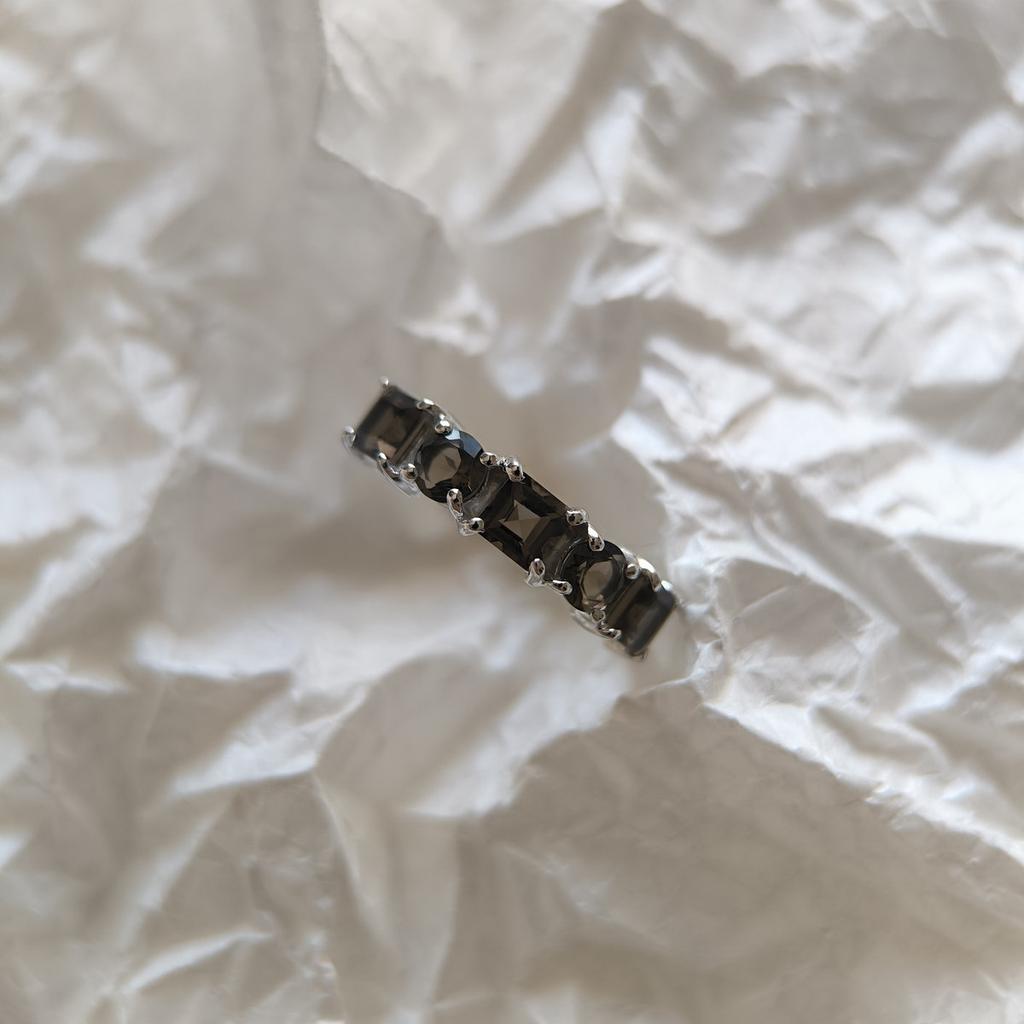 Серебряное кольцо с натуральным раухтопазом (дымчатым кварцем) 1.475ct, вес изделия 2,38 гр (2204435)