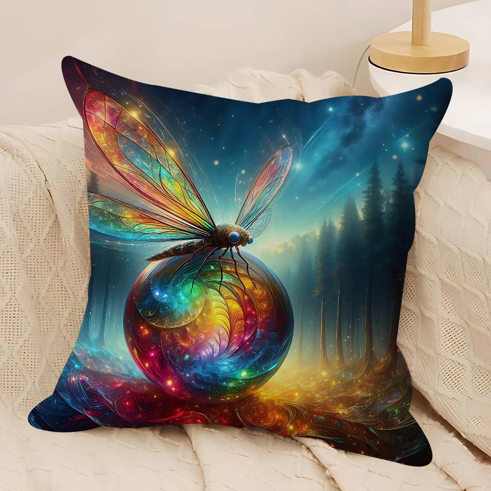 Cartoon F-Firefly Pillow Case Removable Washable Cushion Cover – All-Season Soft Linen