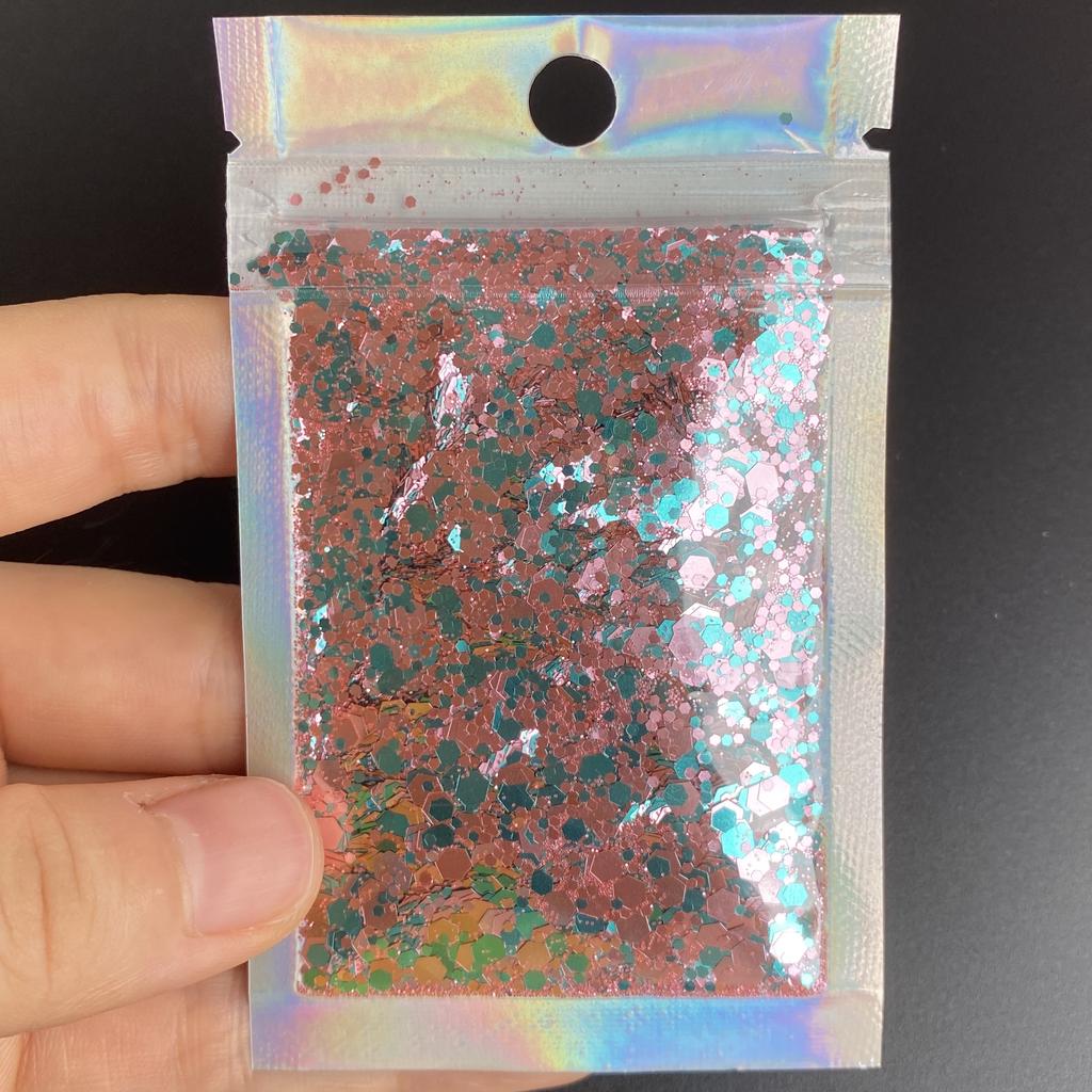 Bulk Metallic Polyester Glitter Loose Chunky Glitter Mix