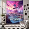 Wall Hanging Tapestry With Custom Name & Text, Fortnite Decorative Tapestry For Bedroom