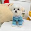 Dog quadruple summer thin pet breathable small dog clothing than bear anti-hair loss rainbow stripes