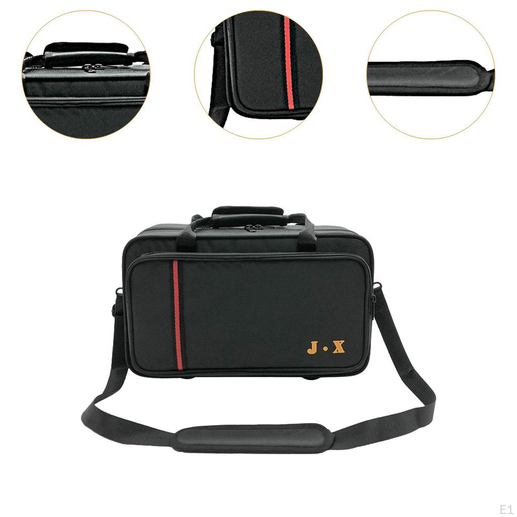 Clarinet Protective Case with Adjustable Straps And Exterior Pocket