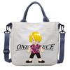 One Piece Canvas Bags Luffy Cartoon Anime Figures Print Shoulder Bag Outdoor Large Capacity Trendy Crossbody Handbag Gifts Poseable Articulated Scale
