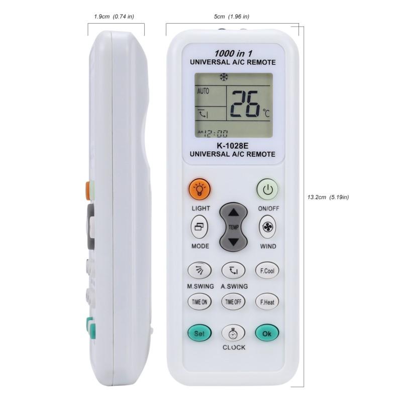 Universal K-1028E Low Power Consumption 1000 In 1 Air Condition Remote LCD A/C Remote Control Controller for LG,Guqiao,Haier,etc