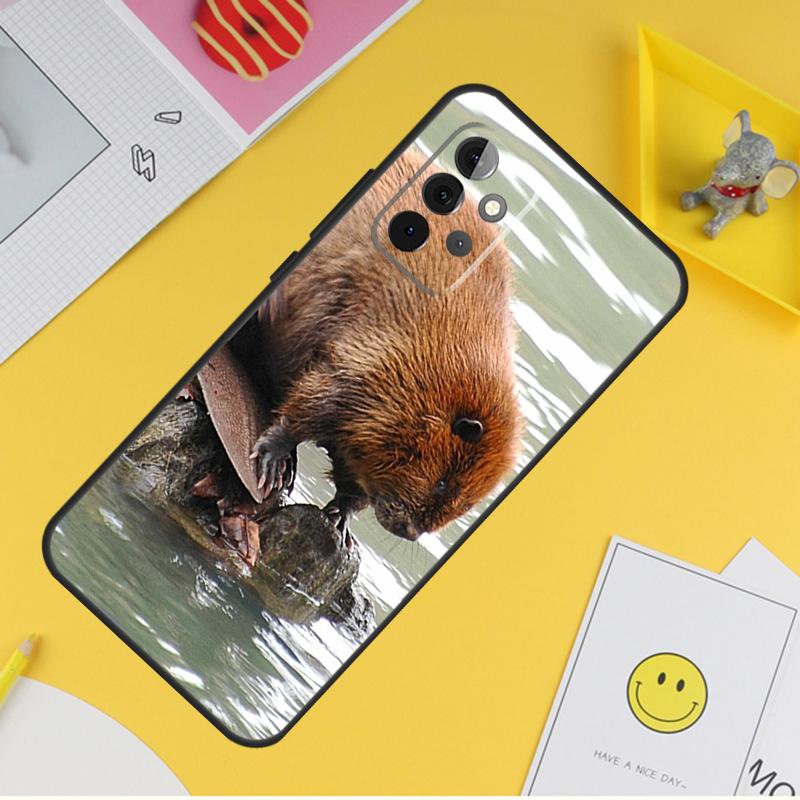 Animal Beaver Case For Samsung Galaxy A15 A17 A54 A34 A14 A13 A23 A33 A53 A52 A32 A12 A56 A36 A16 A35 A55